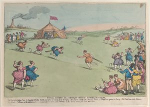 Deportes rurales o un partido de cricket extraordinario de Thomas Rowlandson