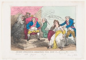 Influencia secreta dirigiendo el nuevo parlamento, 18 de mayo de 1784 de Thomas Rowlandson