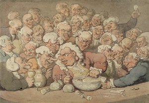 Sirviendo ponche, c.1815-20 de Thomas Rowlandson