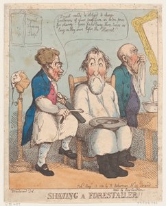 Afeitando a un acaparador, 15 de agosto de 1800 de Thomas Rowlandson