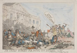 El presupuesto de Sir Cecil para el pago de la deuda pública de Thomas Rowlandson
