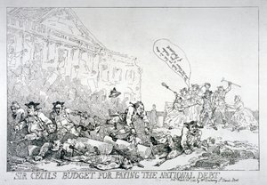 El presupuesto de Sir Cecil para pagar la deuda nacional, 1874 de Thomas Rowlandson