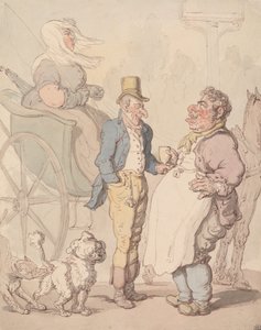 «Slender Billy»  tomando un refrigerio de Thomas Rowlandson