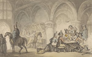 Soldados de juerga en una posada de Thomas Rowlandson