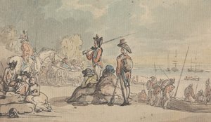Soldados embarcándose de Thomas Rowlandson