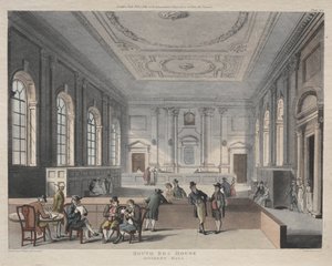 Casa del Mar del Sur, Sala de Dividendos de Thomas Rowlandson