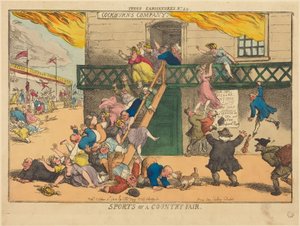 Deportes de una feria rural de Thomas Rowlandson