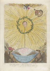 Caricatura en la que Napoleón aparece como la estrella polar, 1813 de Thomas Rowlandson