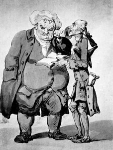 Poeta y editor hambrientos, finales del siglo XVIII de Thomas Rowlandson