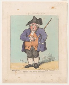 Las acciones están bajas - ¡Ay!, 10 de agosto de 1799 de Thomas Rowlandson