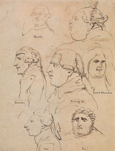 Estudios sobre Jorge III y estadistas de Thomas Rowlandson