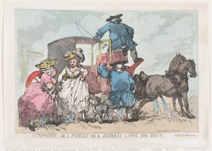 Simpatía, o una familia en un viaje echando el polvo, 12 de julio de 1784 de Thomas Rowlandson