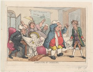 Síntomas de asfixia, 1806 pub. 25 de agosto de 1808 de Thomas Rowlandson