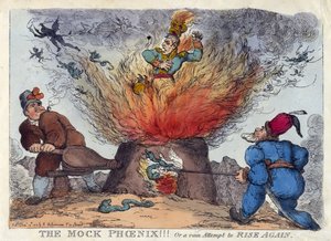 EL SIMULACRO DE FÉNIX O un vano intento de VOLVER A LEVANTARSE de Thomas Rowlandson
