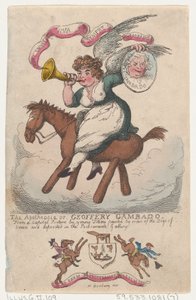 La apoteosis de Geoffery Gambado, 1808 de Thomas Rowlandson