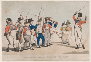 El escuadrón torpe o sargento enfurecido de Thomas Rowlandson