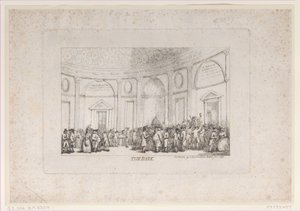 El Banco, enero 1792 reeditado de Thomas Rowlandson