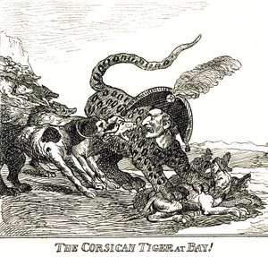 El Tigre Corso Desollado (Napoleón Bonaparte), caricatura 1808