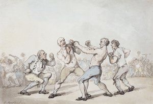 El combate de boxeo de Thomas Rowlandson