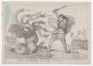 El campeón del pueblo, 11 de marzo de 1784 de Thomas Rowlandson