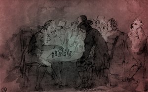 Los jugadores de ajedrez de Thomas Rowlandson
