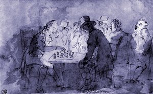 Los jugadores de ajedrez de Thomas Rowlandson
