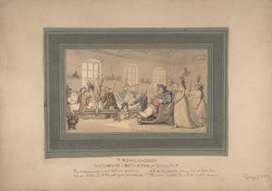 Las comodidades de Bath y desayuno público de Thomas Rowlandson