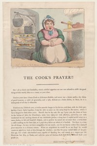 ¡La oración del cocinero!, 15 de septiembre de 1801 de Thomas Rowlandson
