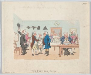 El club de campo, 7 de abril de 1803 de Thomas Rowlandson