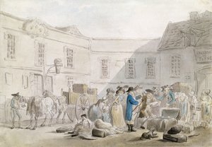 La Aduana en Boulogne de Thomas Rowlandson
