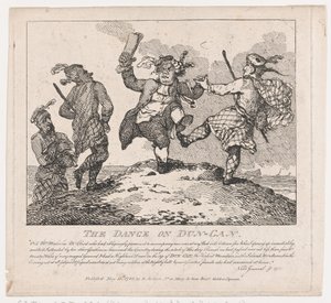 El Baile en Dun-Can Bellezas Pintorescas de Boswell, Parte Segunda, 15 de mayo de 1786 de Thomas Rowlandson