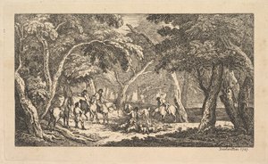 La Muerte - Caza de Zorros - Una Escena de Paisaje, 1787 de Thomas Rowlandson
