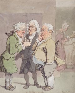 La Consulta del Doctor, 1815-1820 (pluma y tinta y acuarela sobre grafito en papel) de Thomas Rowlandson