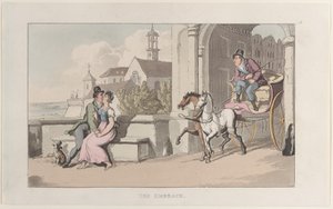 El abrazo, del Diario de viajes sentimentales en las provincias del sur de Francia, 1817-21 de Thomas Rowlandson