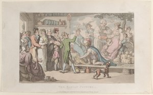 El retrato de la familia, de El vicario de Wakefield, 1 de mayo de 1817 de Thomas Rowlandson