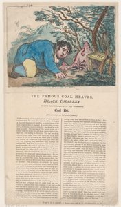 El famoso descargador de carbón Black Charley mirando dentro de la boca del maravilloso, 25 de febrero de 1805 de Thomas Rowlandson