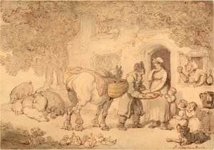 El pescador, hacia 1775-1800 (Acuarela y tinta)