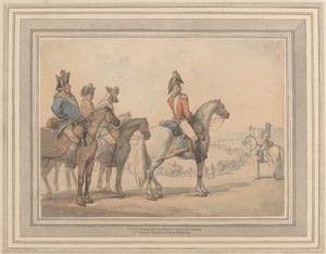La Guardia en marcha para la campaña del Duque de York en Francia de Thomas Rowlandson