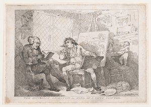 El historiador animando la mente de un joven pintor, 1784 de Thomas Rowlandson