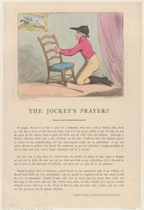 ¡La oración del jockey! de Thomas Rowlandson