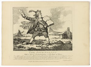 El Periodista, del Tour de Boswell por las Hébridas de Thomas Rowlandson