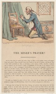 La oración del avaro, 10 de febrero de 1801 de Thomas Rowlandson