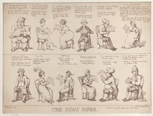 El periódico, 1 de octubre de 1808 de Thomas Rowlandson