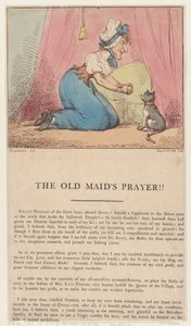 ¡La oración de la solterona!, 10 de febrero de 1801 de Thomas Rowlandson