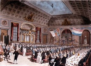 La Cena Patriótica celebrada en la Taberna de la Ciudad de Londres de Thomas Rowlandson