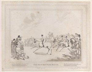 El caballo de carreras de La vida de un caballo de carreras, o El corredor de alta casta, 20 de julio de 1789