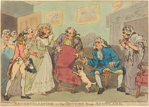 La reconciliación, o el regreso de Escocia de Thomas Rowlandson