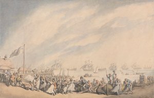 El regreso de la Flota a Great Yarmouth en 1797 de Thomas Rowlandson