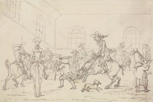 La escuela de equitación de Thomas Rowlandson