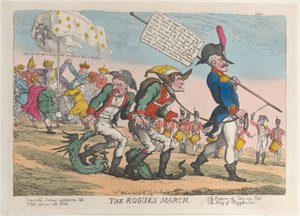 La marcha de los pícaros, 12 de abril de 1814 de Thomas Rowlandson